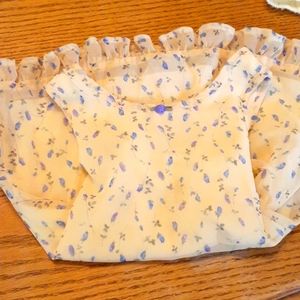 Yellow floral Print dress with matching Sweater